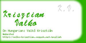 krisztian valko business card