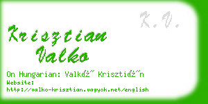 krisztian valko business card